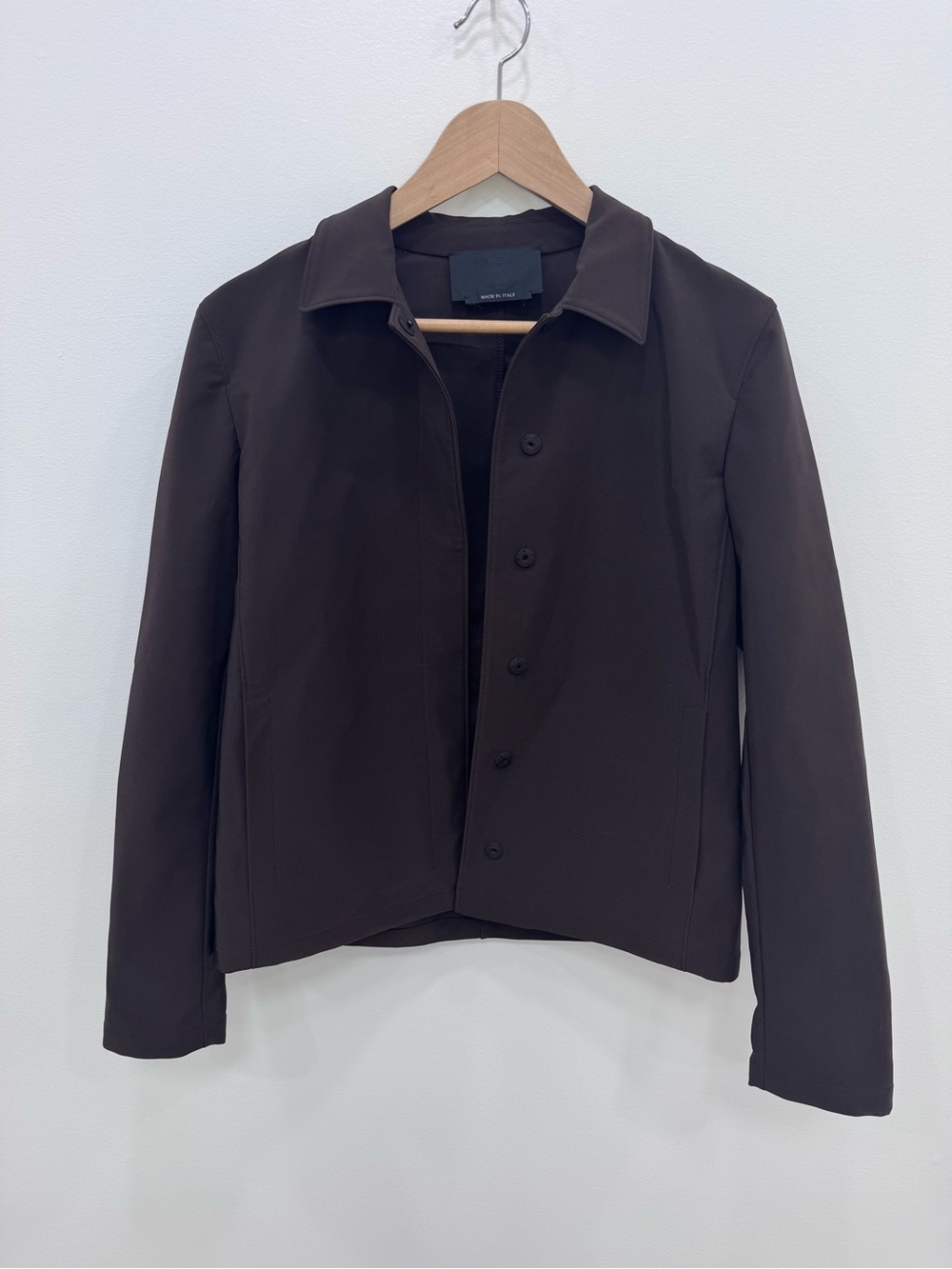 Prada 1999 2000s Mens Brown Button Front Minimalist Made in Italy Jacket Sz 42